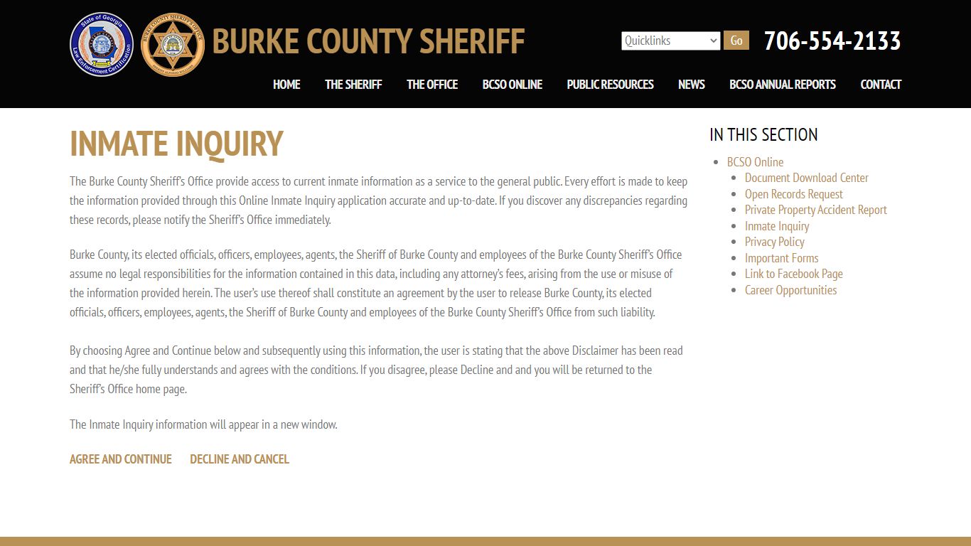 Inmate Inquiry - Burke County Sheriff